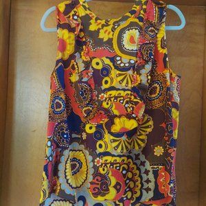 J Crew Ruffle Bib Silk Tank Sz 10 NWT